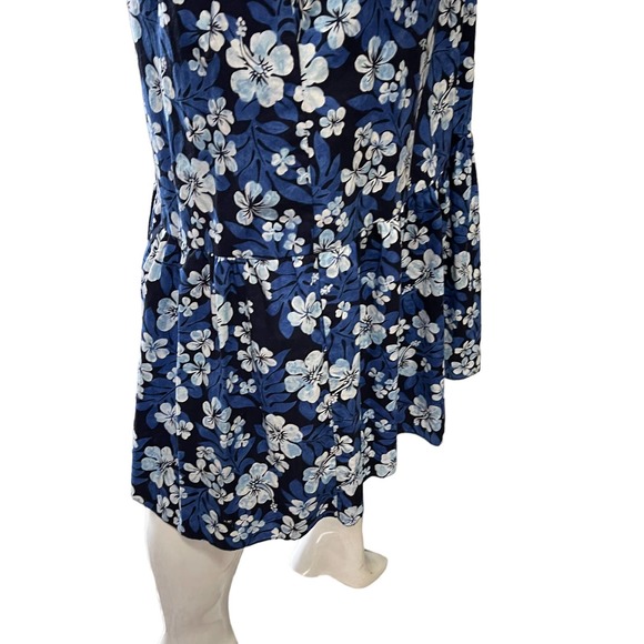 Jane M Honolulu Vintage Ruffle Collar Shift Dress Tropical Prairie Sun Size 14 - Picture 11 of 16